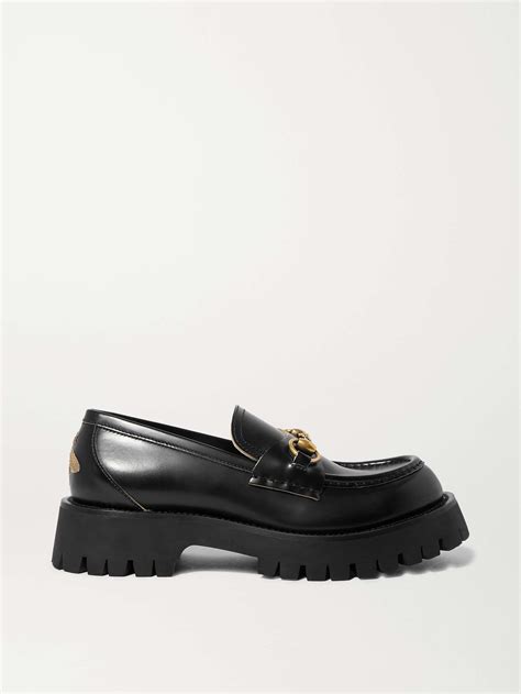 gucci horsebit-detailed leather platform loafers